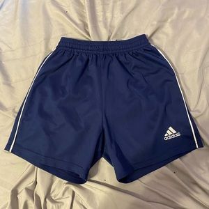 Adidas Navy Blue Cuma Cool Shorts With White lines on the sides